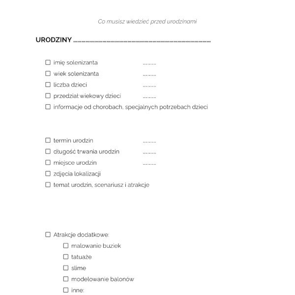 Co musisz wiedzieć przed urodzinami - podglad