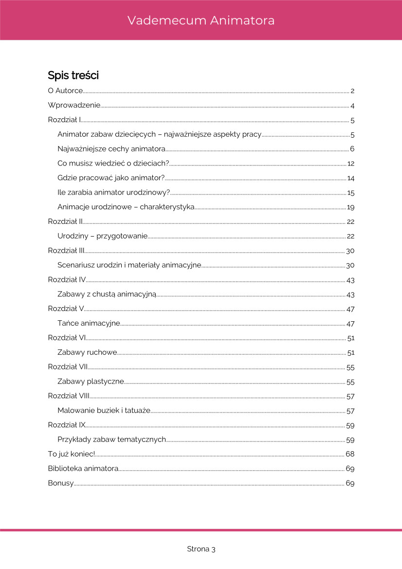 spis-tresci_VADEMAECUM_Animatora_cz.1_URODZINY_DLA_DZIECI